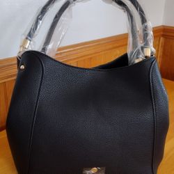 Nine West Etta Jet Set Carryall Purse Black BRAND NEW WITH TAGS