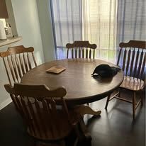 6 person table and chair set round