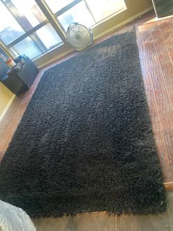 Large luxury black Shag  Area Rug 11’ x 7’9”