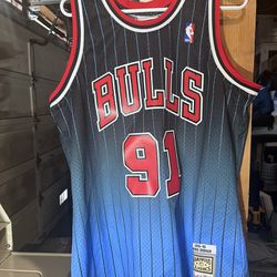 Mitchell & Ness Dennis Rodman Jersey Chicago Bulls Pinstripe