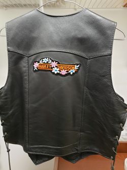 Ladie's Leather Biker Vest