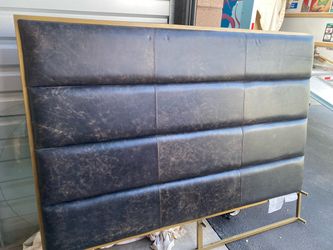 Crate and barrel oxford leather bed