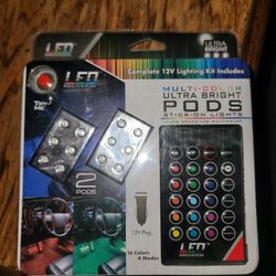 Multi Color Ultra Bright Pods Stick On Lights