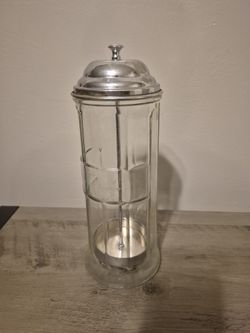 Glass, Straw Container