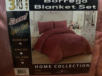 Blanket Pink 3 Pcs Set W/ Pillow Cases