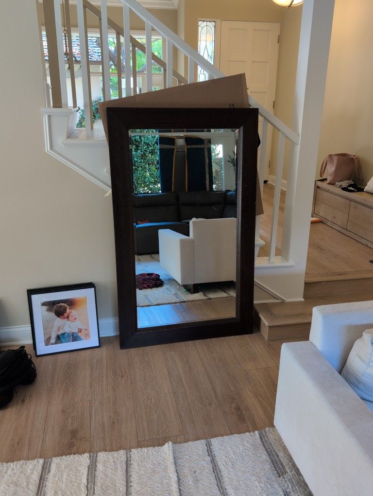 Wall Mirror Solid Wood 