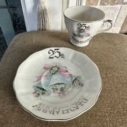25th Anniversary Tea cup And Saucer 