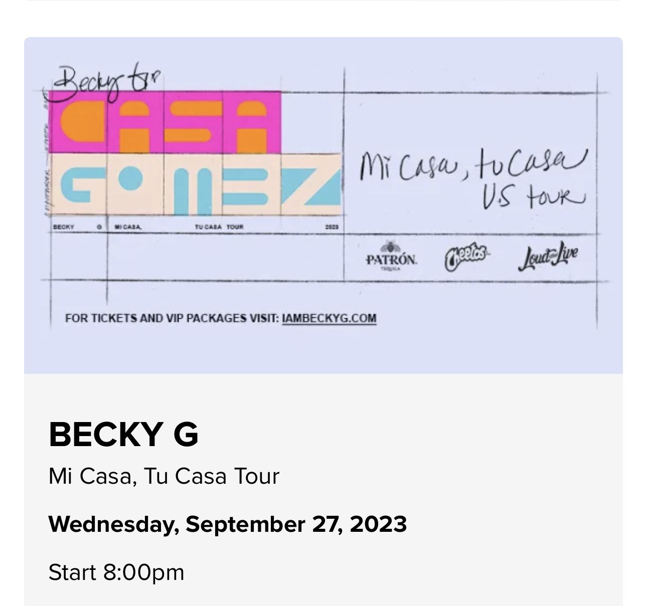 Becky G Suite Tickets