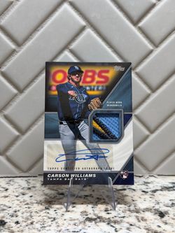 2026 Topps Update Carson Williams RC MLM Auto Black /10 05/10 Rays