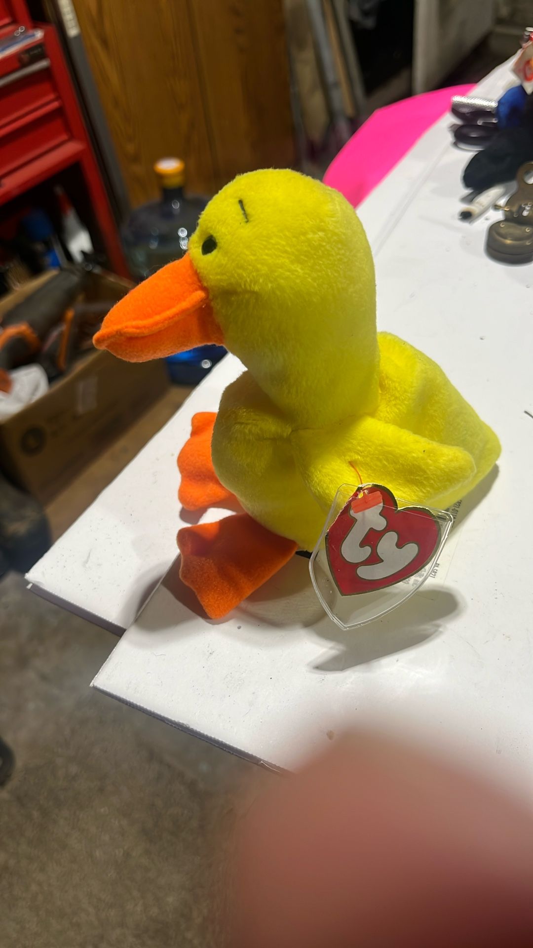 Ty Beanie Baby Quackers Duck 3rd Swing 1st Generation Tush Tag