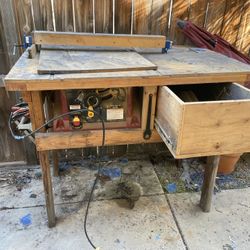 Used Table Saw With Table And Guide