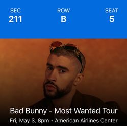 Bad Bunny Ticket For Sale 