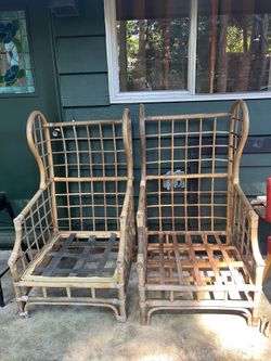 Large Bamboo chairs (2)
