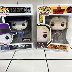 Funkos The Joker 337 , Harley Quinn 1108 