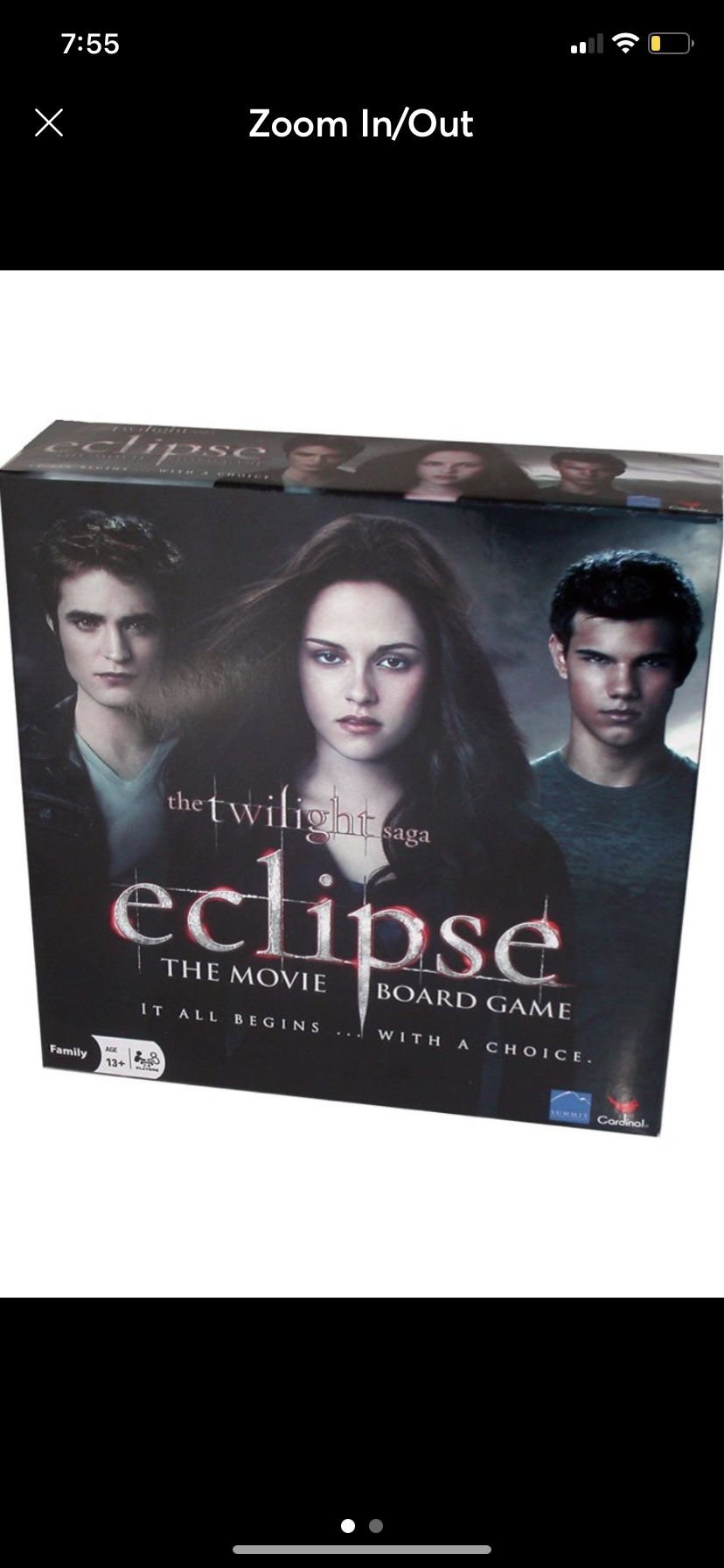  The Twilight Saga Eclipse The Movie Board Game Brand New