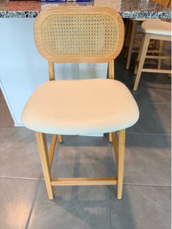 Stools with rattan back