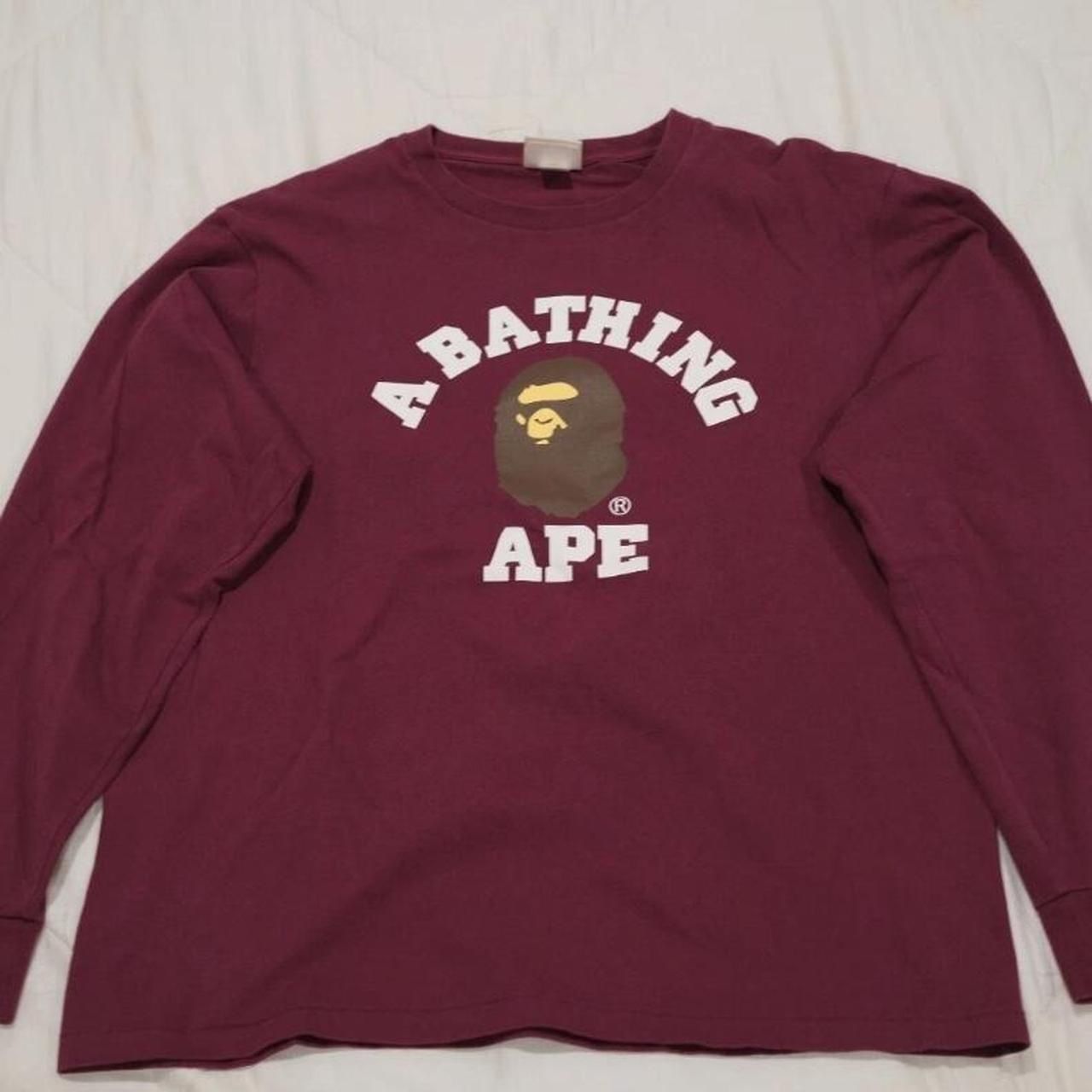 BAPE Men's Burgundy and Red T-shirt(91350)11