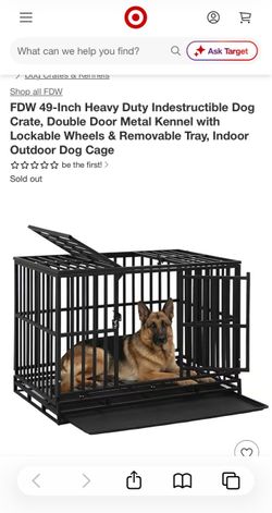FDW 49-Inch Heavy Duty Metal Dog Crate