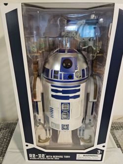 Disney Parks Star Wars R2-D2 Interactive Remote Control Droid featuring a serving tray accessory.