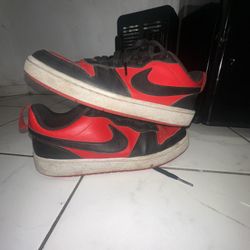 Nike Court Borough Low 2 "Bred" (GS)  Boys Size 7 Black Red Shoes