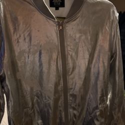 JOGAL Metallic Silver Jacket