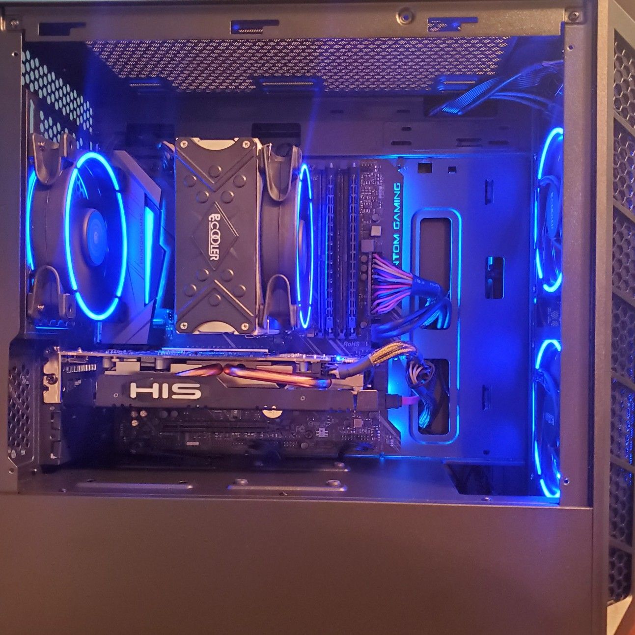 Gaming PC Intel Core i3 9100F CPU, 8GB DDR4 RAM, AMD RX 570, RGB Lighting, Desktop Computer