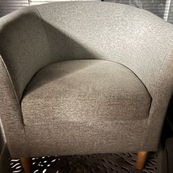 Small Gray Chair And Ottoman