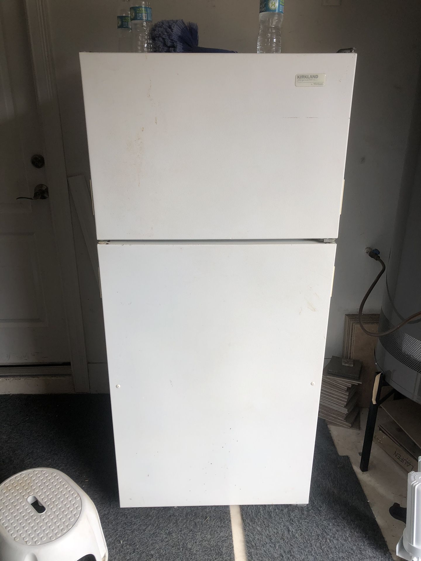 Whirlpool refrigerator and freezer.