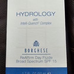 Borghese Hydrology Face Creme, SPF 15, With Pump