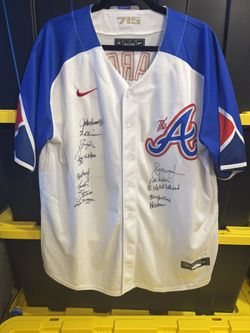 Atlanta Braves 13x Signed Hank Aaron Authentic Nike Jersey