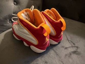 Air Jordan 13 Red Orange White Sneakers