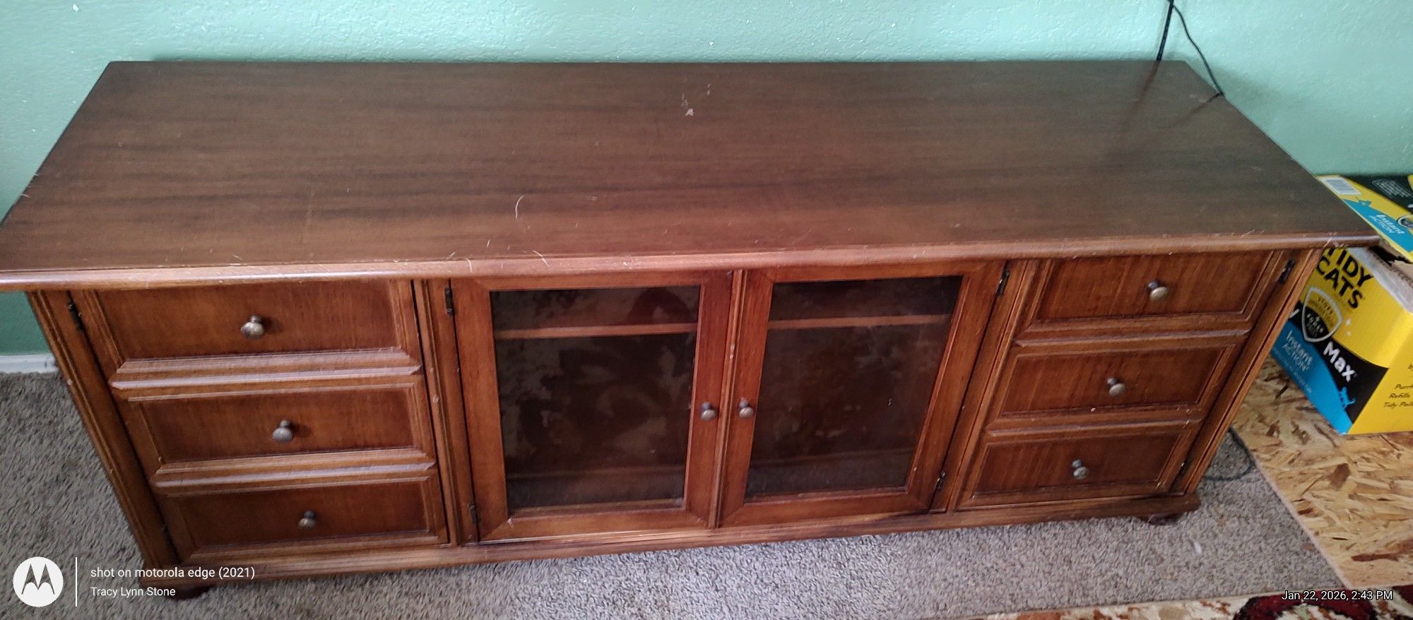 Spacious Wood Cabinet/TV Stand