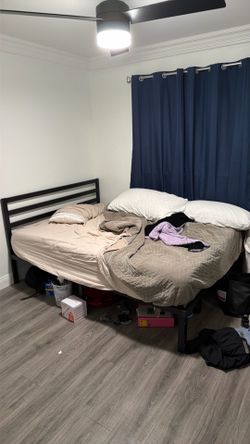 Queen size mattress and bed frame