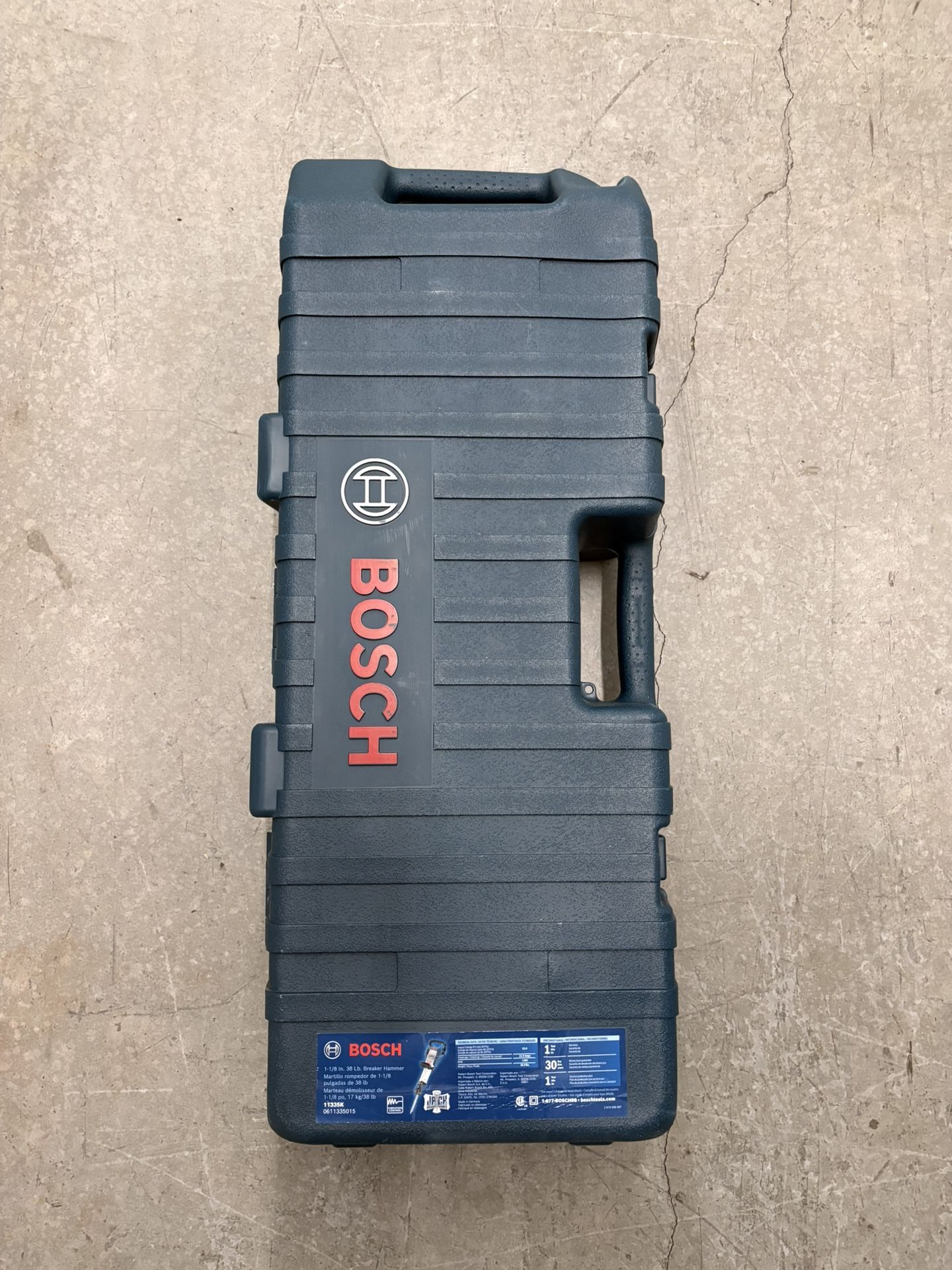 Bosch 15 Amp 1-1/8 in Corded Concrete Elec Hex Breaker Hammer Kit w Case & wheel