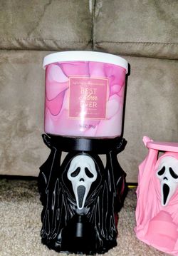 Ghost face 3 wick candle holder