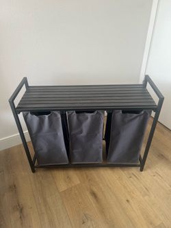 VASAGLE Laundry Sorter with Shelf, 3 Pull-Out, Removable