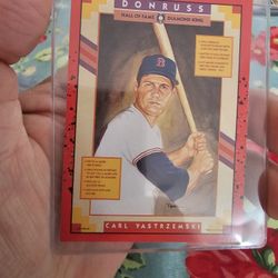 Carl Yastrzemski 10 Variation No Dot Behind Inc '90 Donruss Hall Of Fame Diamond Kings Baseball Cards Lot 
