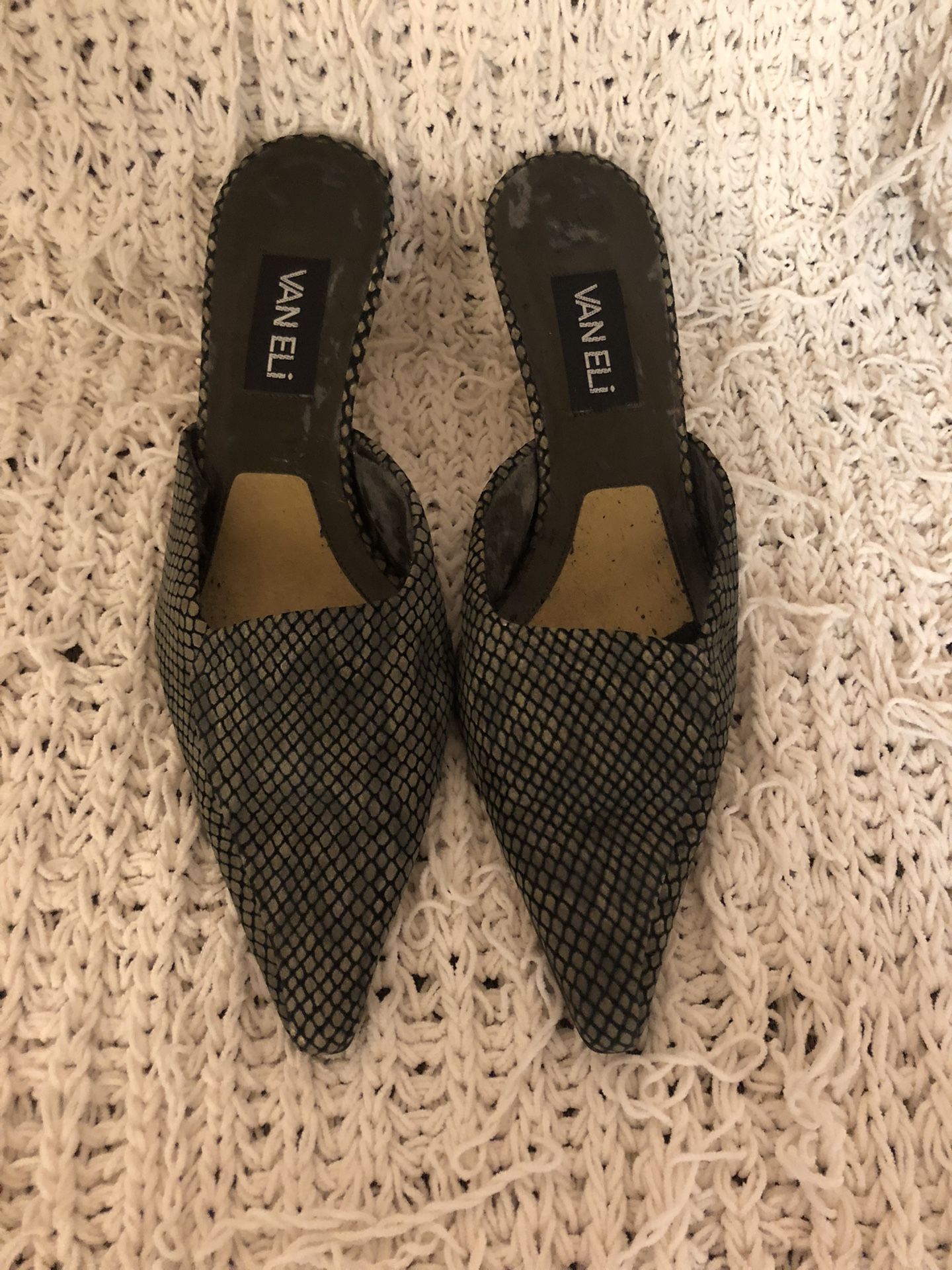 Van Eli Heels Snakeskin Print Size 81/2m