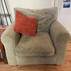 cozy suede sofa chair