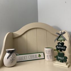 Rae Dunn St. Patrick’s Day Vase, Wooden Sign, Mug & Decor 🍀