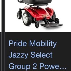 Pride Mobility Jazzy Select Power Wheelchair Practically Almost New