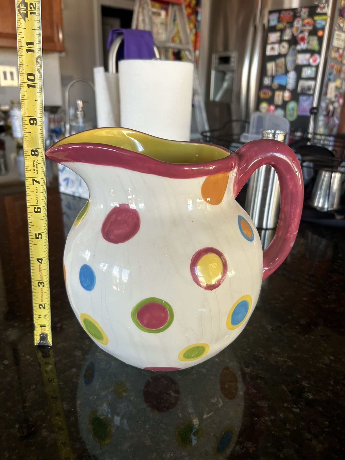 Polka Dot Pitcher