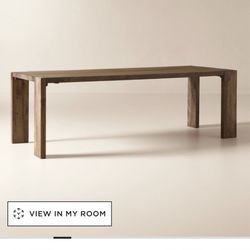 CB2 Blox 91” Dining Table & Matching 78” Dining Bench