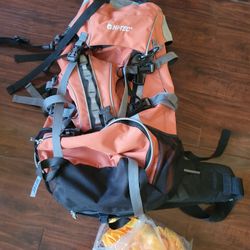 Hi-Tec Odyssey 50 Backpack Backpacking Gray Orange