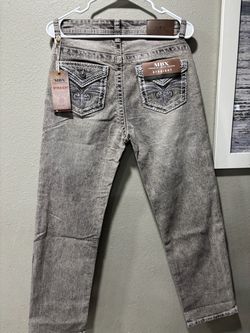 MBX Premium Denim Straight Jeans Gray