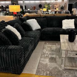 OM• $38 Initial • Brand New Black Sectional 