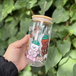 Starbucks Bear Glass Cup