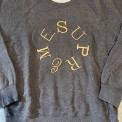 2013 Grey Supreme Circle Logo Crewneck