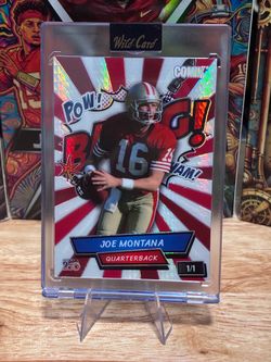 Joe Montana Wild Card Comix 1/1 Football Card