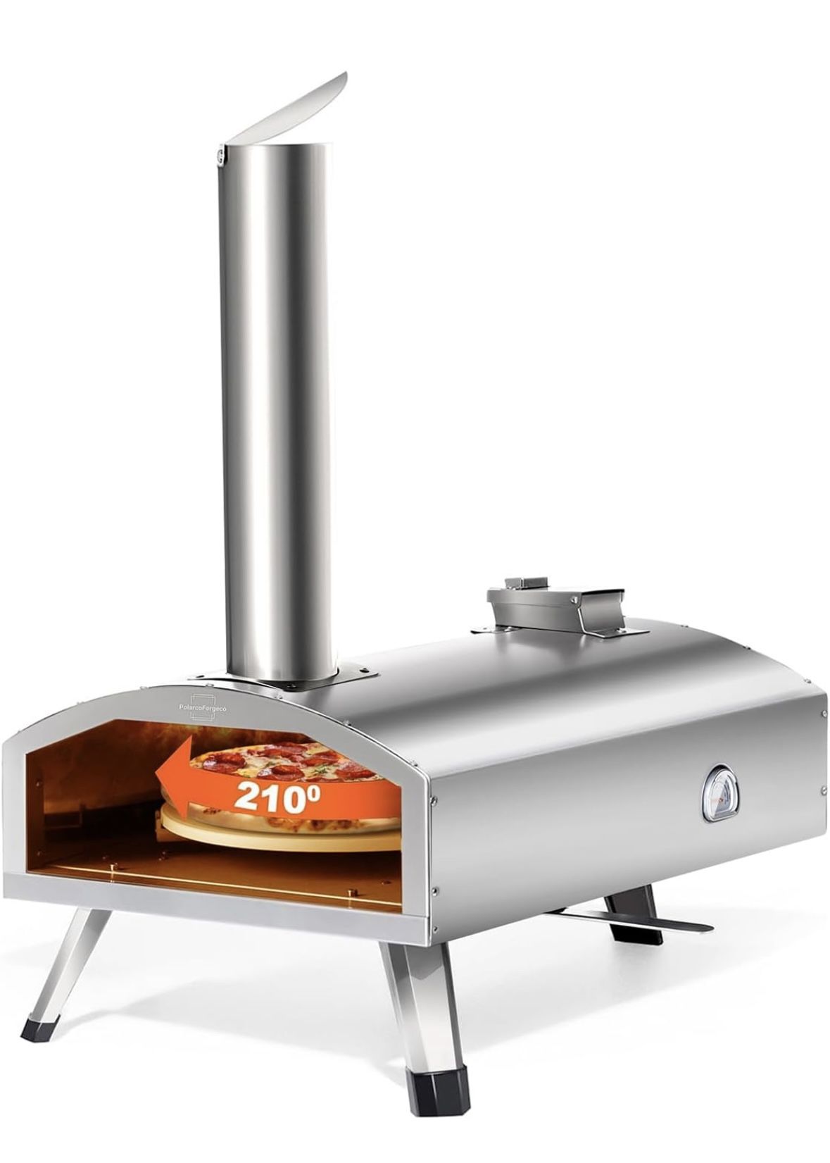 Brand New Portable 12" Wood-Fired Pizza Oven - Stainless Steel